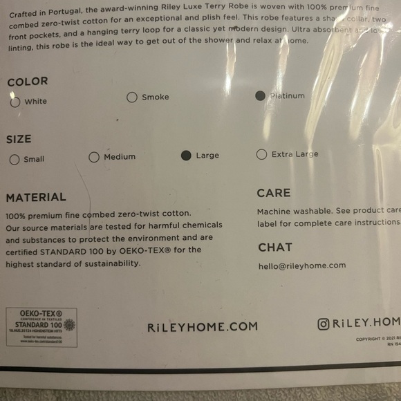 Riley Brand Luxe Terry Robe - Picture 9 of 10